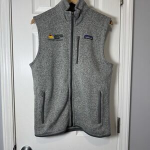 Patagonia Men's‎ Size Medium Better Sweater Fleece Gray Vest Company Logo